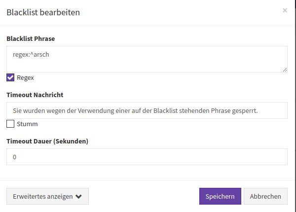 Phantombot Regex Erklärung