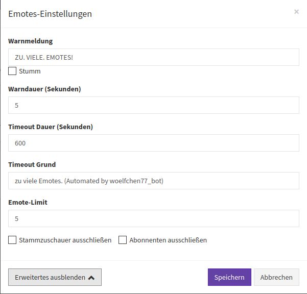 Phantombot Moderation Emotes