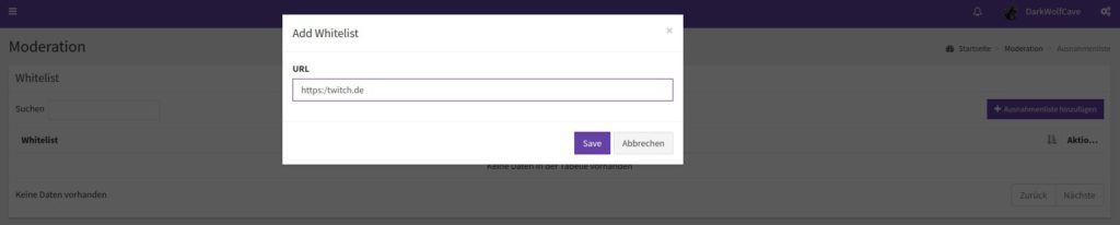 Phantombot Moderation Whitelist