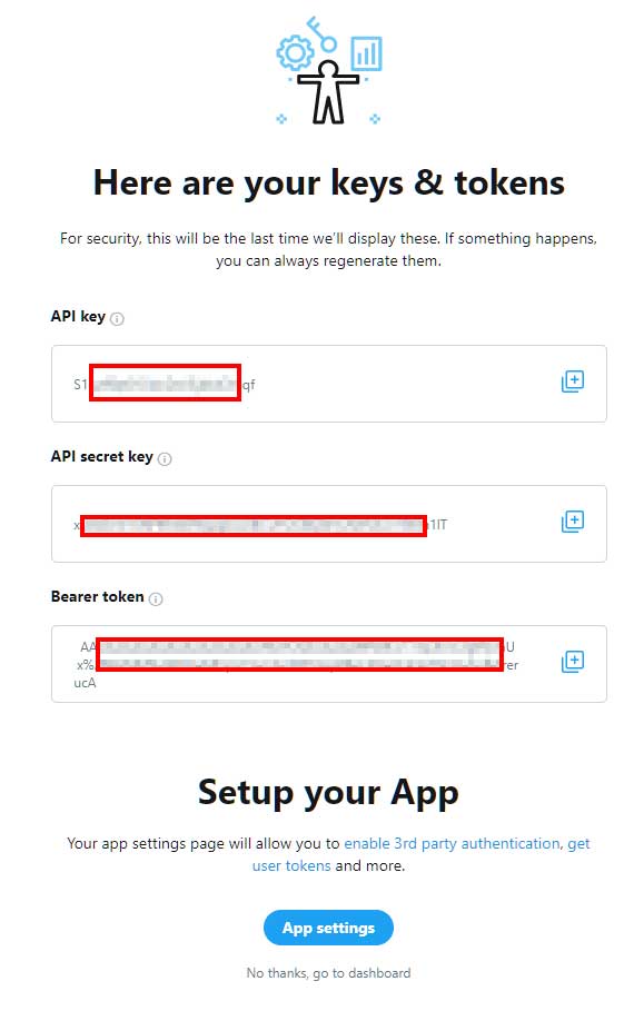 Twitter Api Keys