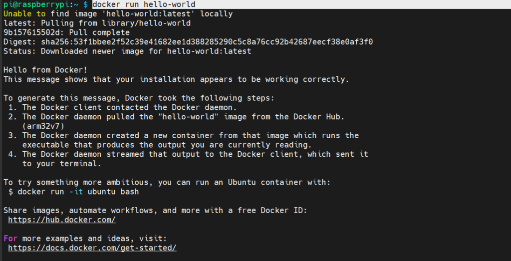 Raspberry Pi - Docker Installation