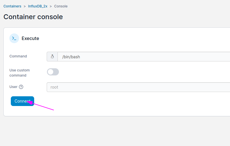 SSH Verbindung in DOCKER Container - Console