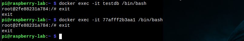 SSH Verbindung in DOCKER Container - docker exec
