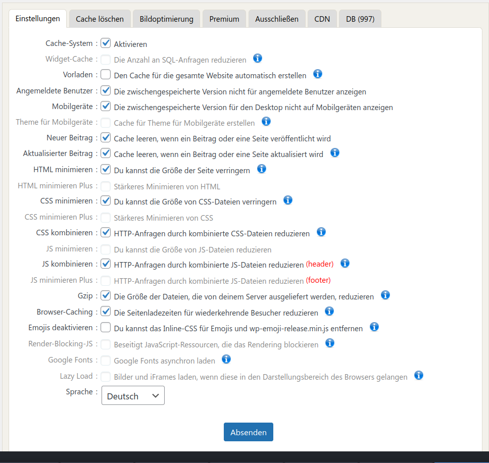 WordPress beschleunigen - WPFastest Cache - Ein Caching PlugIn