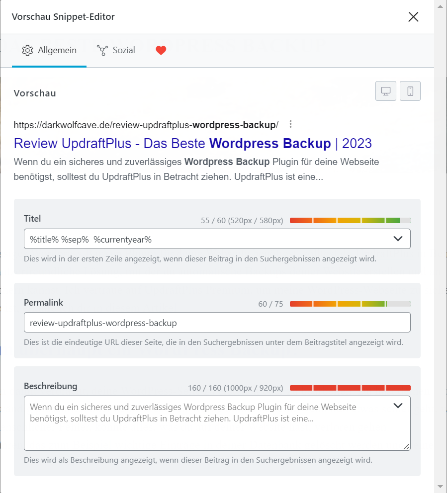 Rank Math Snippet-Editor