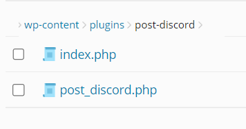 eigenes WordPress Plugin Dateien