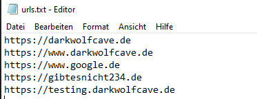 Python Webseiten Prüfung URL