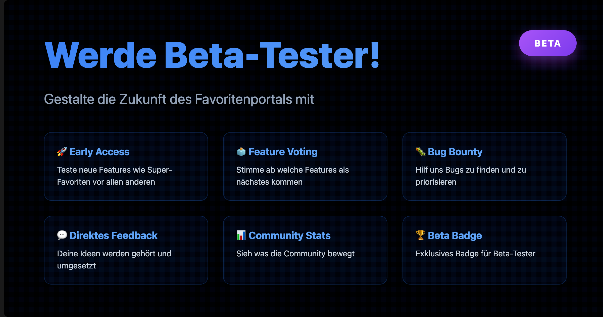 Favoritenportal.de - KI-entwickelte SaaS-Anwendung