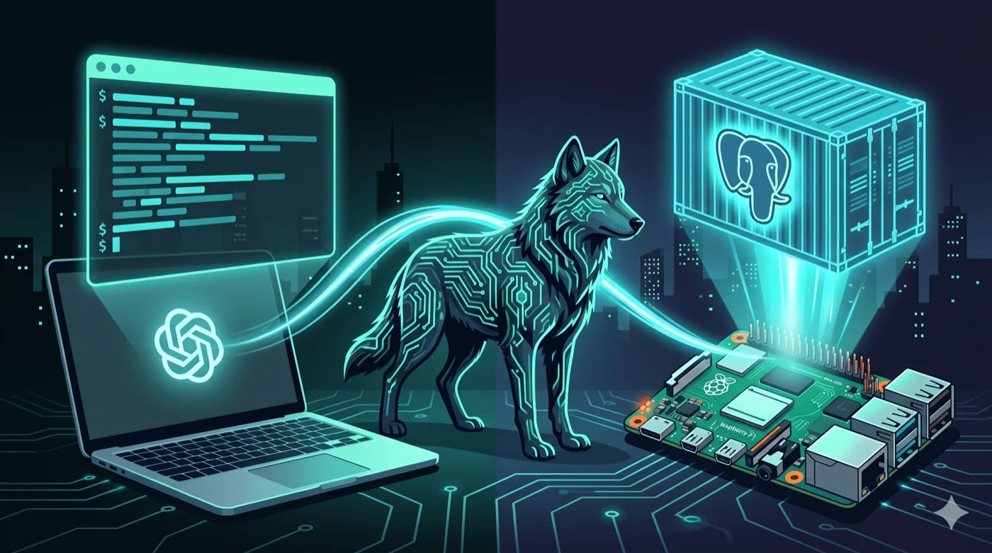 Wolf vor Raspberry Pi und Mac - ContextWolf im Split-Setup mit PostgreSQL auf dem Pi