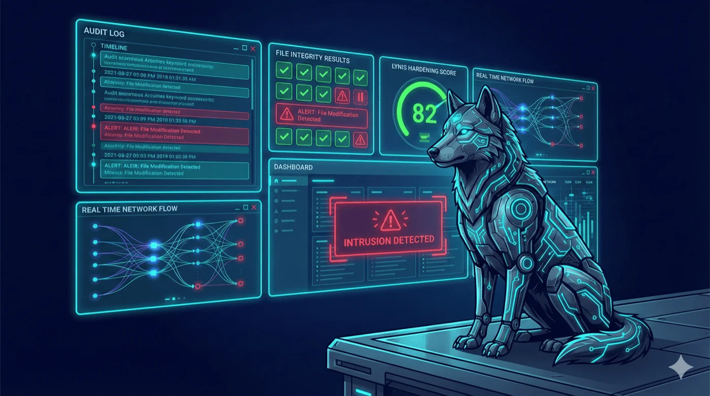 Cyber-Wolf überwacht Monitoring-Dashboards mit Intrusion Detection Alerts
