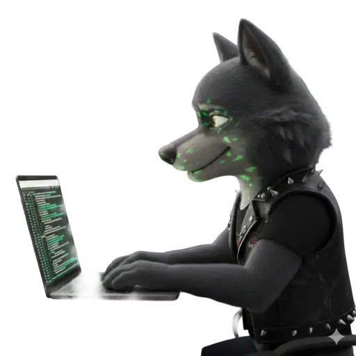 DarkWolf beim Programmieren